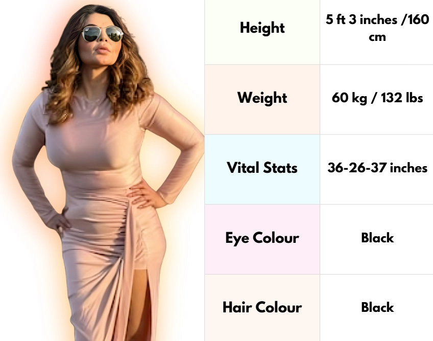 Rakhi sawant height 